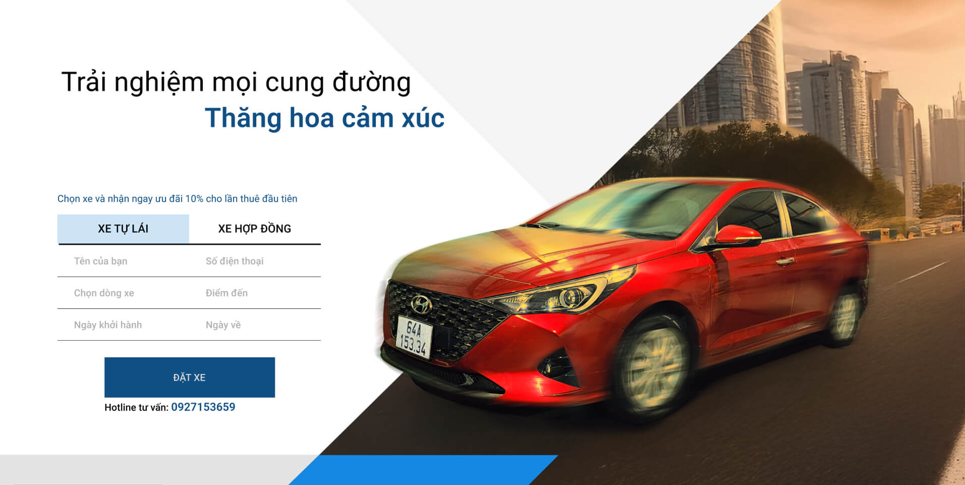 Ưu đãi 10% Cho Khách Thuê Xe Online Tại Phúc Hưng